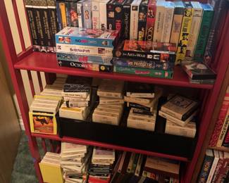 Large Collection of 8-Track, VHS & Reel to Reel Tapes