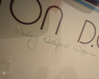 Framed Lithograph "Celebrating the Blossoms / Spring of '84 - Washington DC" Signed Wiley Radford Wine