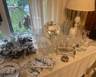 Large Collection of Glass, China & Crystal