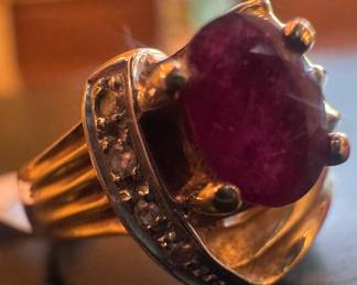 14K Gold & Pink Tourmaline Ring