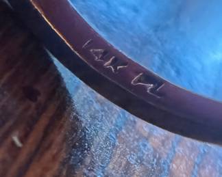 14K Gold & Blue Topaz Ring