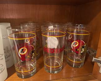 Vintage Washington Redskins Tumblers (9 Total)