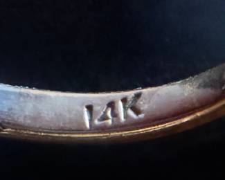 14K Gold with Diamond Cluster Ring