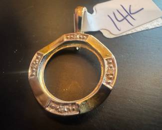 14K Gold Charm Pendant