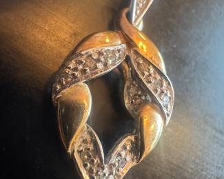 14K Gold Floral Diamond Cluster Pendant