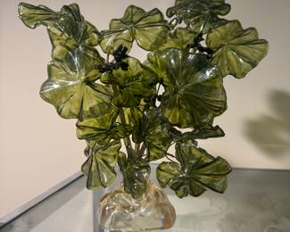 Vintage Green Lucite Clover Arrangement