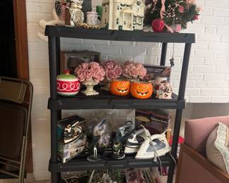 Collection of Halloween Decorations and Irons