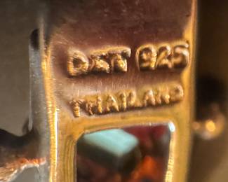 Sterling Silver & Jeweled Clasp Bracelet