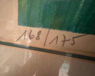 Framed Lithograph "Le Pont à Giverny" Signed Camille Hilaire / Edition 168/175