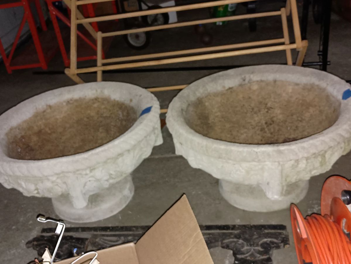 Fabulous large cement urns!
