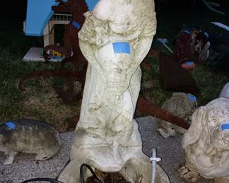 Fountain- cement woman