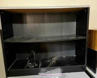 #42 laminate book case black 37x30 $20.00