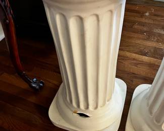 #11 (3) ceramic columns stands 14 sqx29 as is $45.00