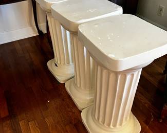 #11 (3) ceramic columns stands 14 sqx29 as is $45.00