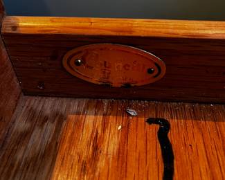 #28 Cancell brand pair of end tables with 1 drawer and 2 door as is finish 22x16x28 $100.00