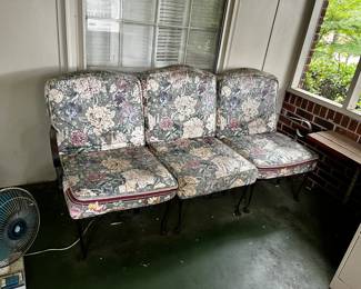 #60 3-piece metal sofa set with cushion $150.00