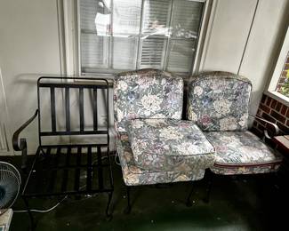 #60 3-piece metal sofa set with cushion $150.00