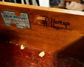 #20 Heritage home mahogany 4 drawer chest 33x18x31 $175.00