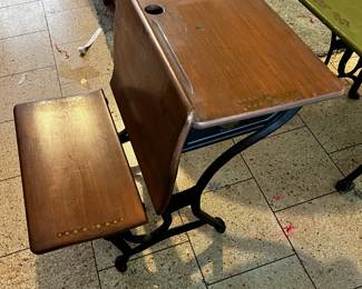 #69 school desk $20.00