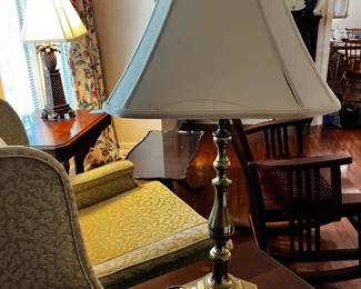 #13 heavy brass lamp 32 $30.00