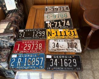 Vintage Georgia License plates .