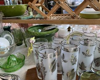 Sets of vintage glasses
