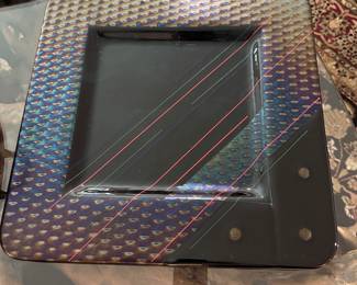 Art Glass Platter  (signed “Hester”)