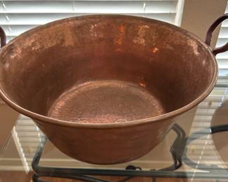 Solid copper beverage tub from Mexico