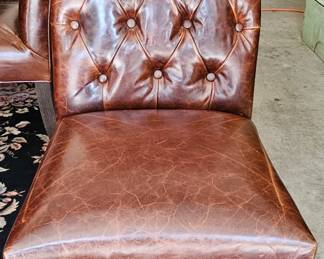 Leather dining chairs