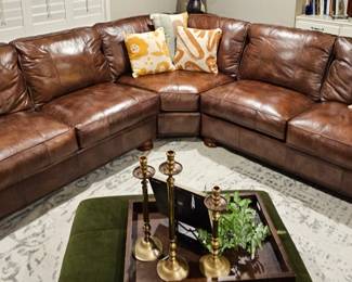 Like NEW leather sectional