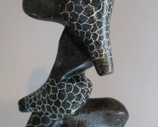 Large Hand-Carved Stone Giraffe
Beautifully etched and polished stone sculpture with stylized form and textured detail. Heavy and substantial.