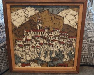 Original Local Artwork – “Sailboats” by Bonita Thurner
Textured acrylic painting on canvas by Minneapolis artist. Signed and titled on back. Nautical/coastal scene with sailboats and hillside town.