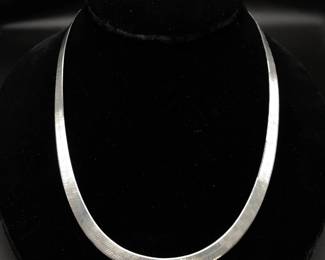 6mm Ultra-Shiny Classic Herringbone Chain Necklace