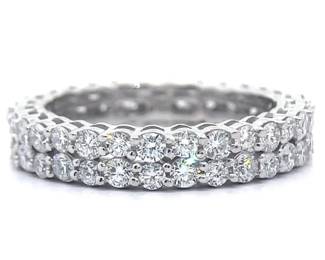 NEW! 2.25 Carat Diamond Eternity Double Row Channel Ring