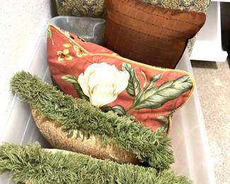 Some of the throw pillows