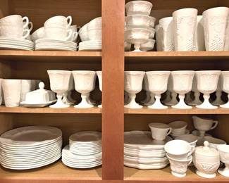 Indiana Glass Harvest Grape milk glass