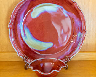 Serving plate and bowl. 5.00