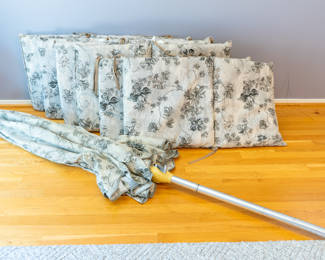 Patio furniture and cushions. 100.00