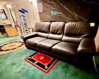New Leather sofa - nice dark brown