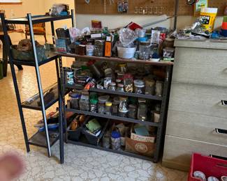 Jars and jars and miscellaneous screws and nuts and bolts