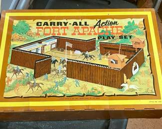 Vintage Action Fort Apache Tin Play Set