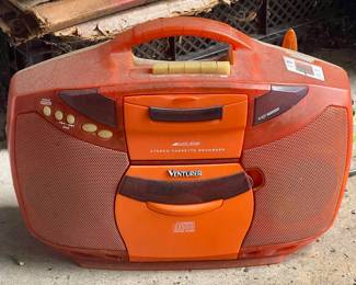 Vintage Orange Radio/Tape Player