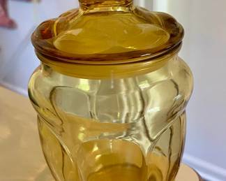 Vintage Amber Apothecary Jar