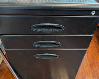 Metal cabinet on wheels