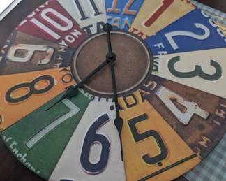 License plate clock
