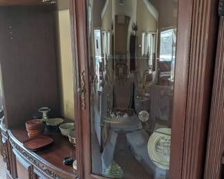 Very large entertainment center that can be purchased together or by the piece