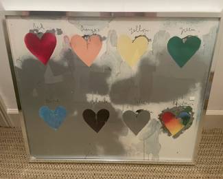 Jim Dine 8 Hearts Lithograph