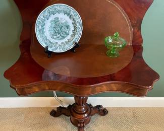 Antique Crotch Mahogany game table