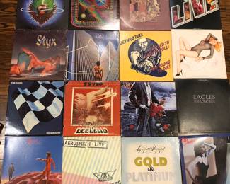 collection of 80s rock and roll records