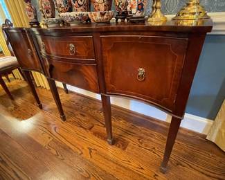 Mahogany Federal revival serpentine sideboard